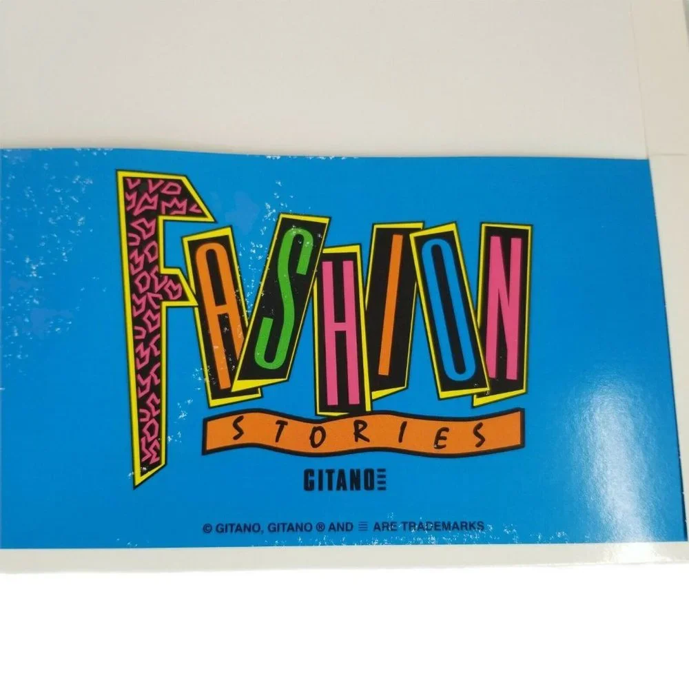 Vintage 80s GITANO Notebook Folder Lot of 2 Denim & Blues and Ears to the Street
